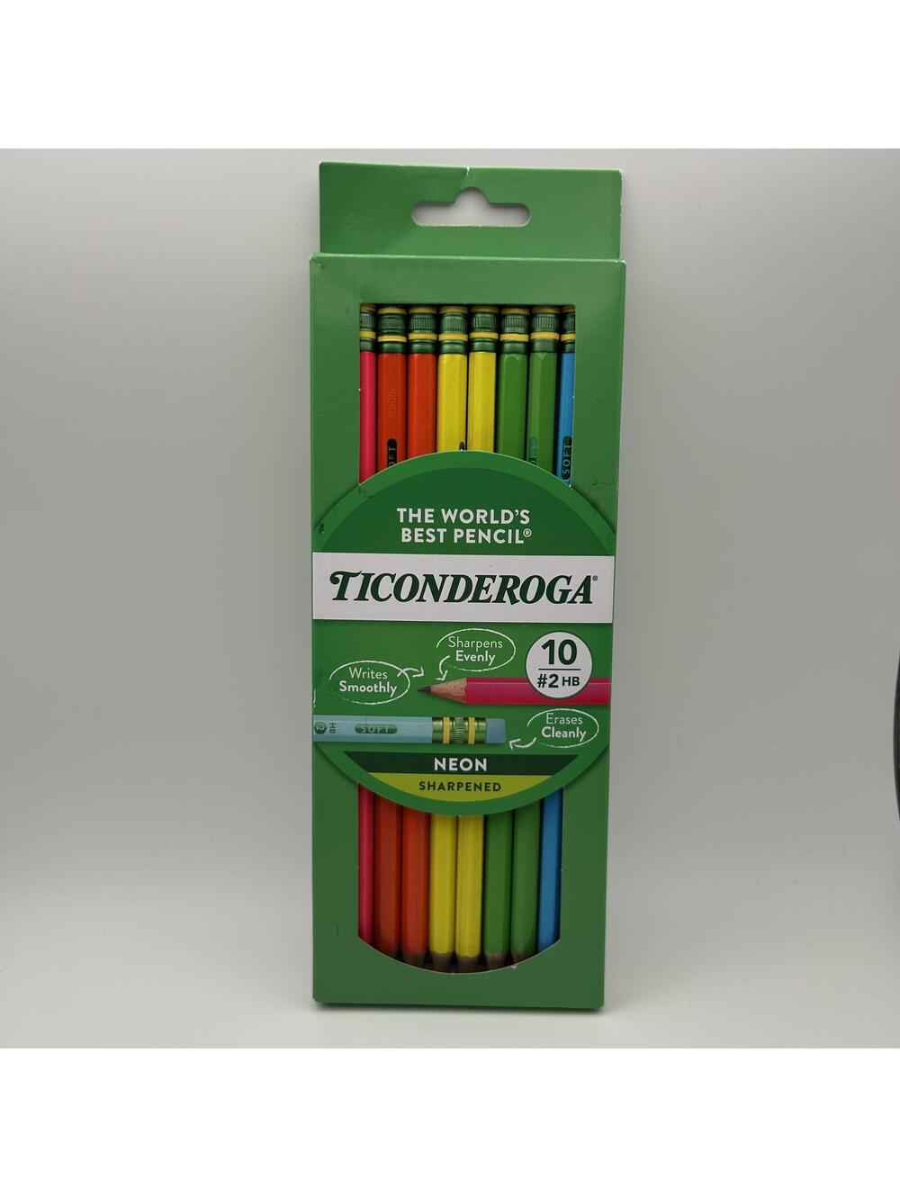 New Ticonderoga Neon Sharpened Colored Pencils 10 count #2